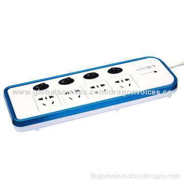 4-way Surge Protector with Overload Surge Protection, Universal Pin
